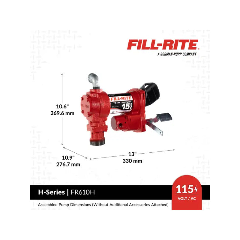 Bomba Transferencia Combustible 115 V Ac 15 Gpm Fill Rite Pro Weld Industrial