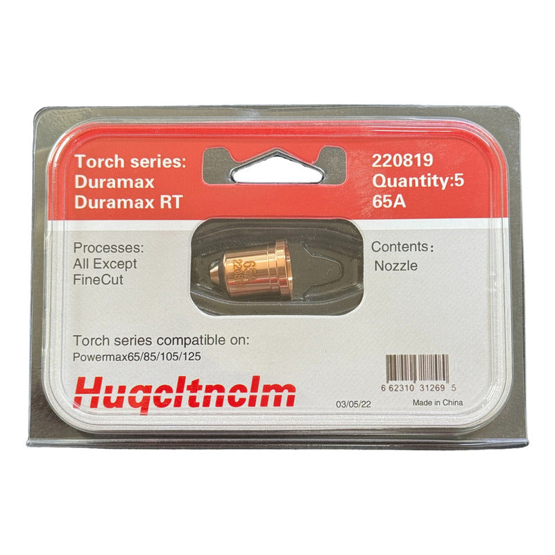 5 Nozzles Para Hypertherm 220819 Power Max 65, 85, 105 Pro Weld Industrial
