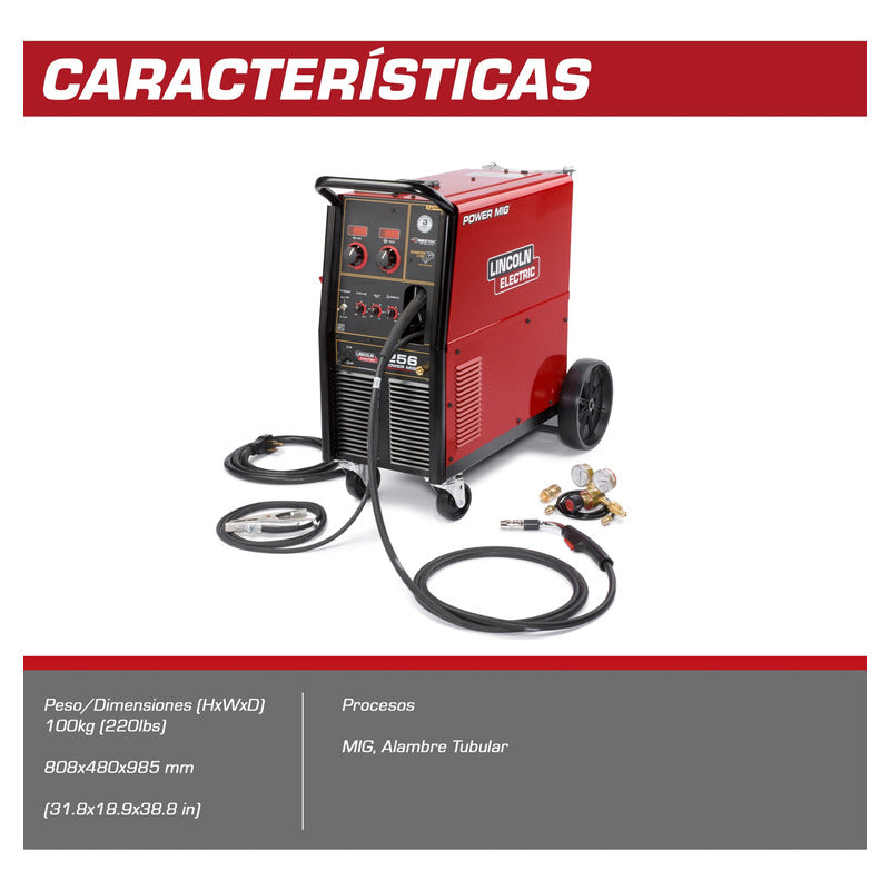 Maquina Para Soldar Power Mig 256 De Lincoln Electric Rojo