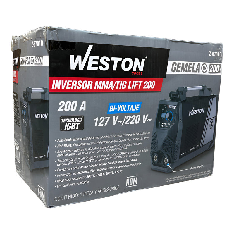 Soldadora Inverter 200 Amps Weston Tools Z-67010 110/220 Pro Weld Industrial
