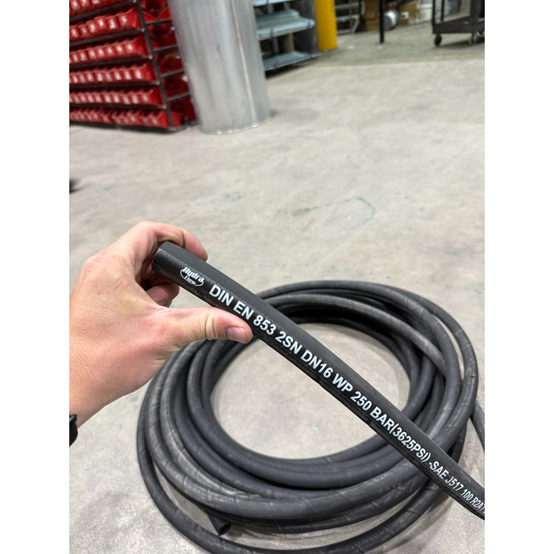 Manguera Hidraulica De 5/8 3,625 Psi Rlc 10 Metros Negro Pro Weld Industrial
