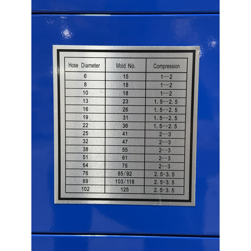 Crimpadora Para Mangueras Hidraulicas 1/4 - 4 (220 V)
