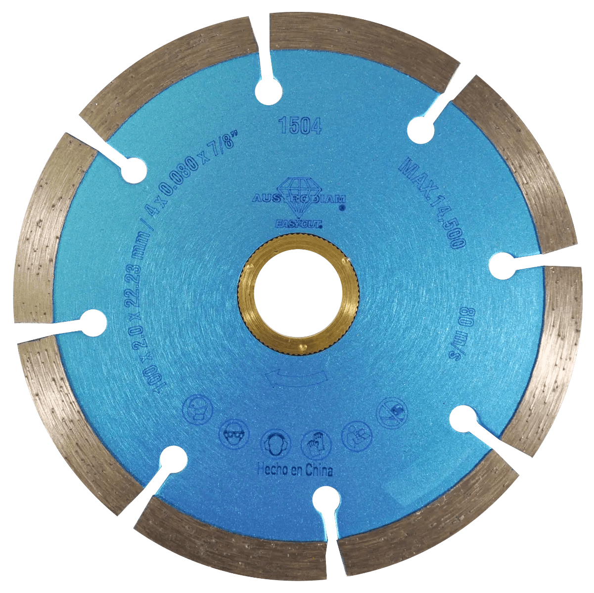 Disco de diamante de 100 x 2 x 22.2 mm para corte de materiales de construcci¢n AUSTROMEX