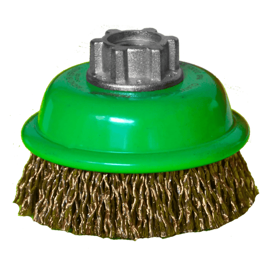 Cepillo tipo copa ondulado de 75 x 0.23 x 304 x MR mm para limpieza de superficies met licas y remoci¢n de soldadura, pintura, corrosi¢n, fundici¢n y cualquier adherencia Pro Weld Industrial