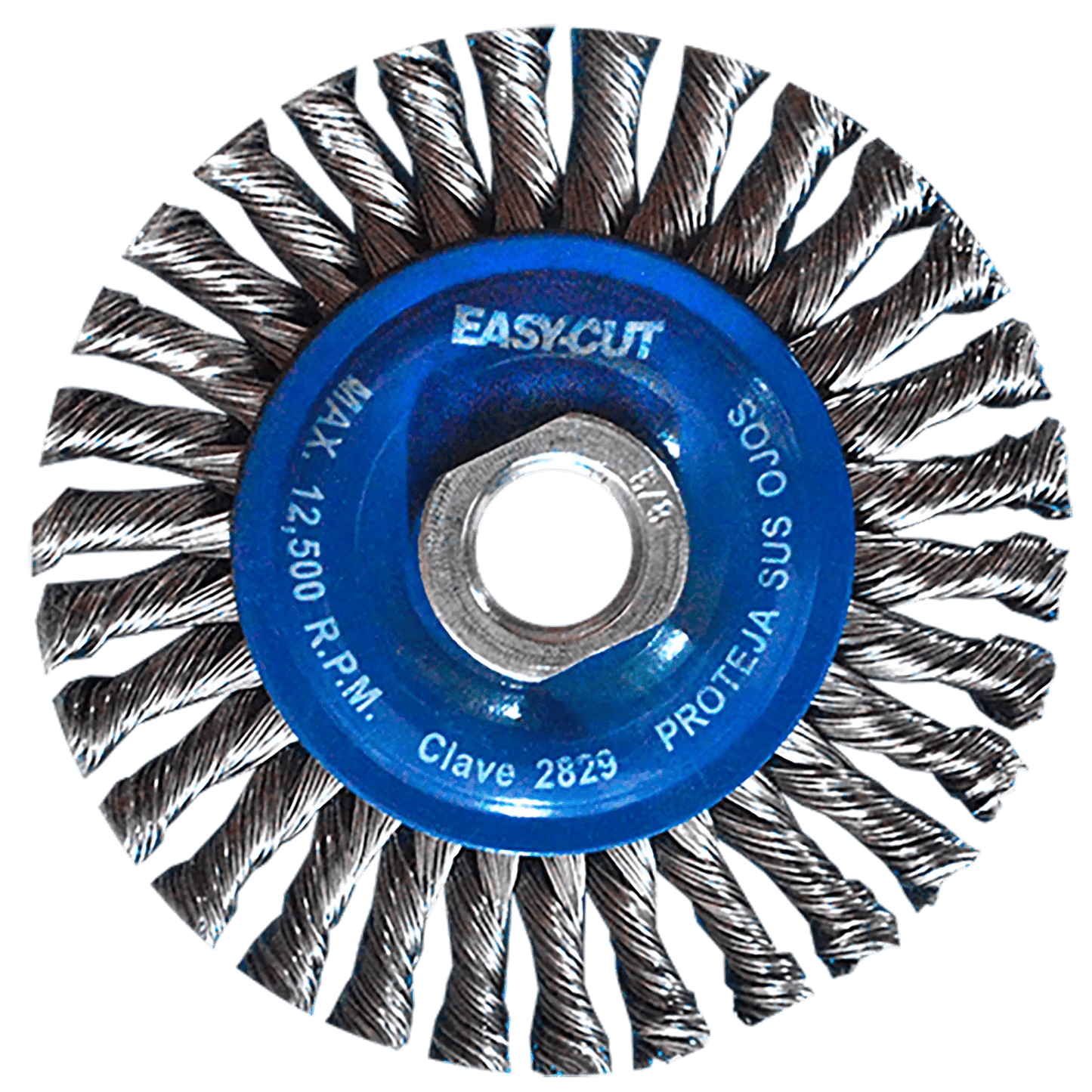 Cepillo circular trenzado de 100 x 0.50 x 15.9-11 mm para limpieza de superficies de acero inoxidable y remoci¢n de soldadura, pintura y fundici¢n Pro Weld Industrial