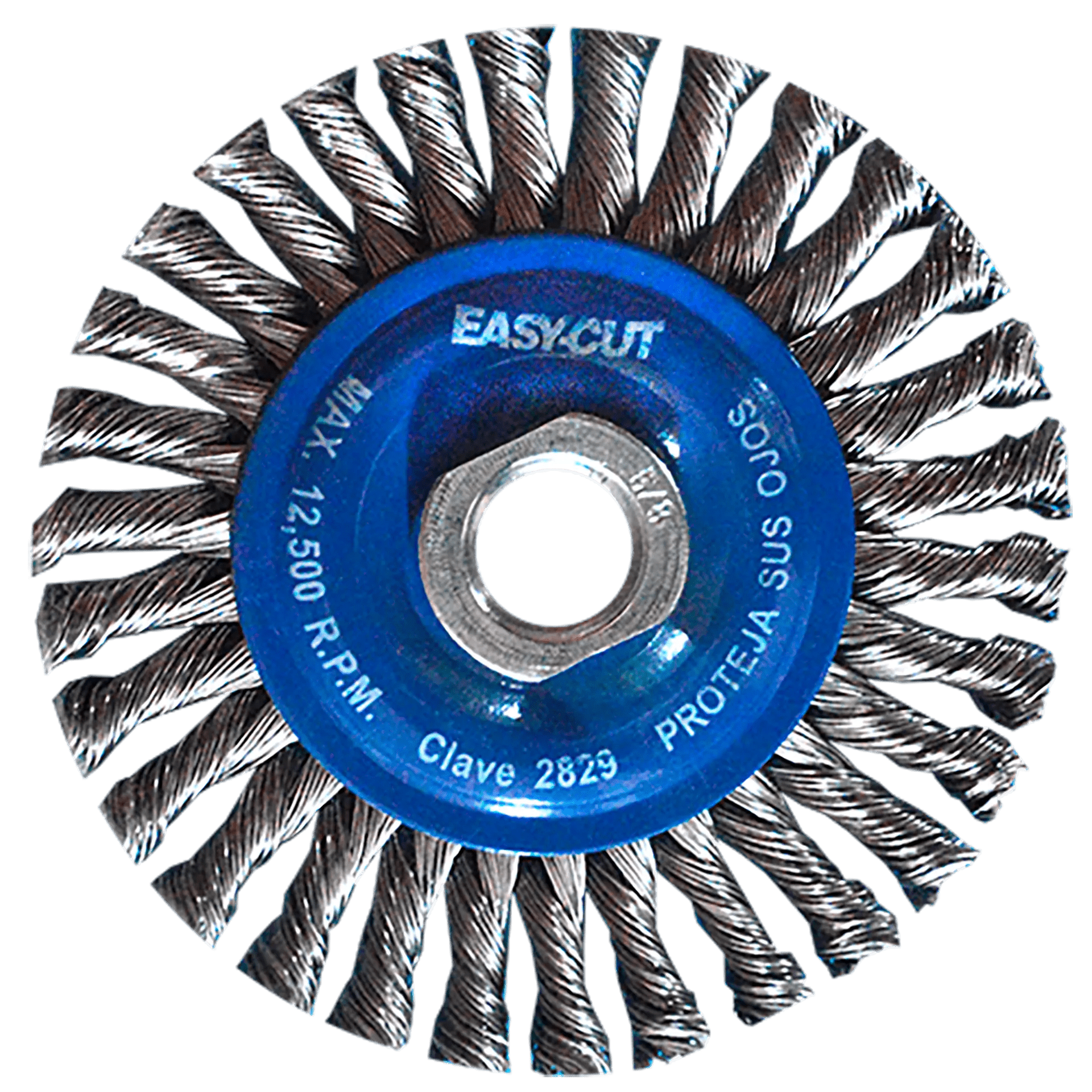 Cepillo circular trenzado de 100 x 0.50 x 15.9-11 mm para limpieza de superficies de acero inoxidable y remoci¢n de soldadura, pintura y fundici¢n Pro Weld Industrial