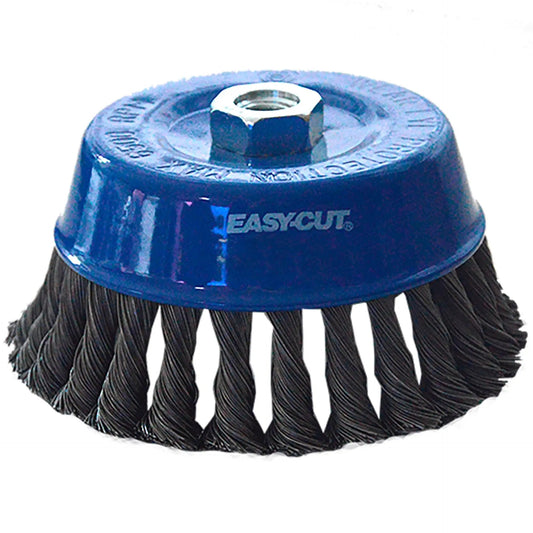 Cepillo tipo copa trenzado de 125 x 0.50 x 15.9-11 mm para limpieza de metales y eliminaci¢n de soldadura, pintura, ¢xido, corrosi¢n, fundici¢n y cualquier adherencia Pro Weld Industrial