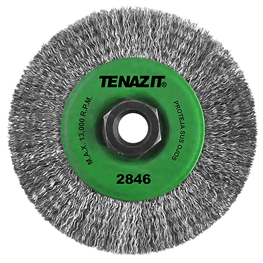 Cepillo circular ondulado de 115 x 0.30 x MR mm para limpieza de superficies de acero inoxidable y remoci¢n de soldadura, pintura, corrosi¢n, fundici¢n y cualquier adherencia Pro Weld Industrial