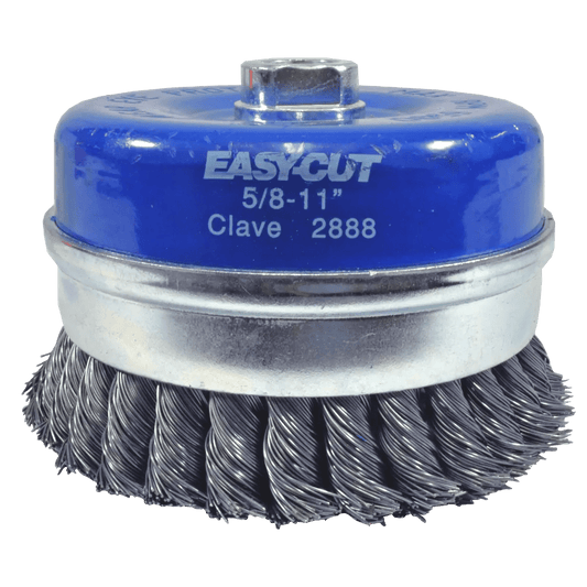Cepillo tipo copa trenzado de 120 x 0.50 x 15.9-11 mm para limpieza de metales y eliminaci¢n de soldadura, pintura, ¢xido, corrosi¢n, fundici¢n y cualquier adherencia Pro Weld Industrial