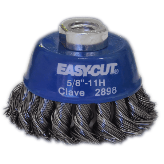 Cepillo tipo copa trenzado de 75 x 0.50 x 15.9-11 mm para limpieza de metales y eliminaci¢n de soldadura, pintura, ¢xido, corrosi¢n, fundici¢n y cualquier adherencia Pro Weld Industrial