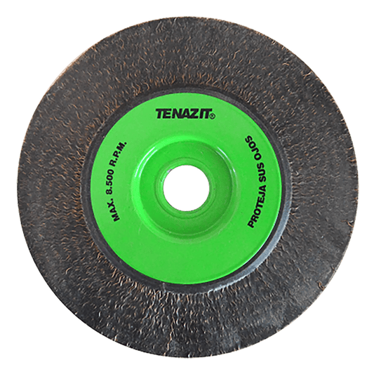 Cepillo circular ondulado encapsulado de 115 x 0.30 x 22.23 mm para limpieza pesada de superficies met licas y remoci¢n de soldadura, pintura, corrosi¢n en juntas y cuerdas de tuber¡a industrial Pro Weld Industrial