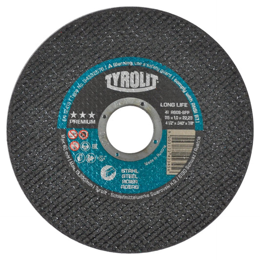 Disco abrasivo para corte de acero al carb¢n de 115 x 1 x 22.23 mm AUSTROMEX