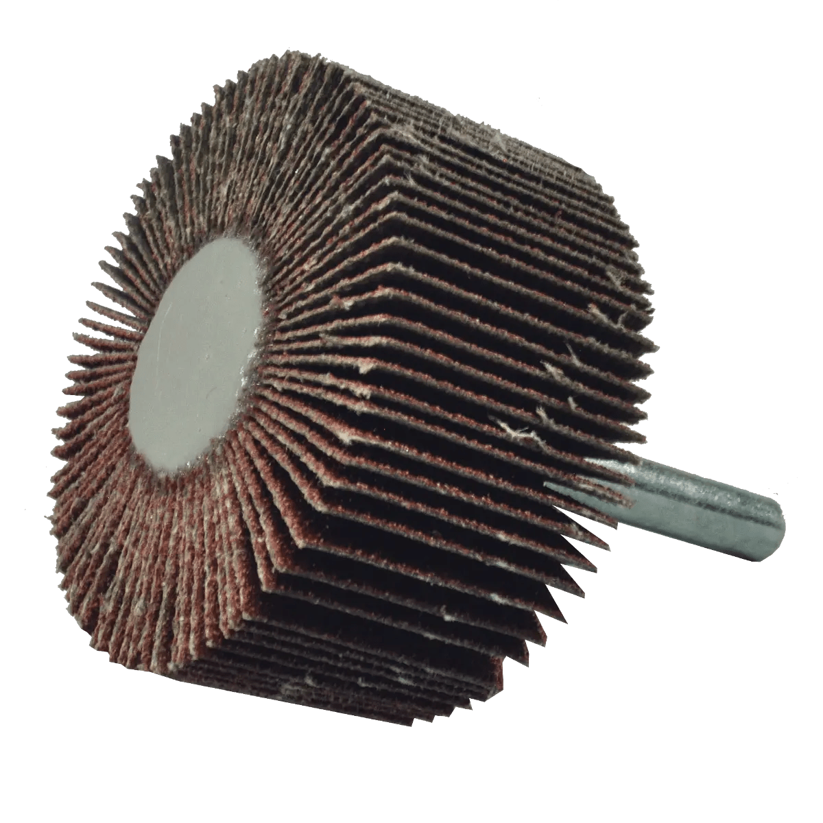 Rueda flap con v stago de ¢xido de aluminio, grano 80, de 50 x 25 x 6.4 mm Pro Weld Industrial