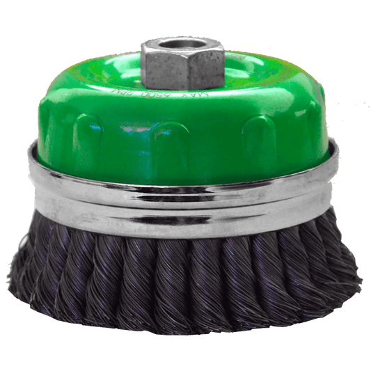 Cepillo tipo copa trenzado de 125 x 0.508 x MR mm para limpieza de metales y eliminaci¢n de soldadura, pintura, ¢xido, corrosi¢n, fundici¢n y cualquier adherencia Pro Weld Industrial