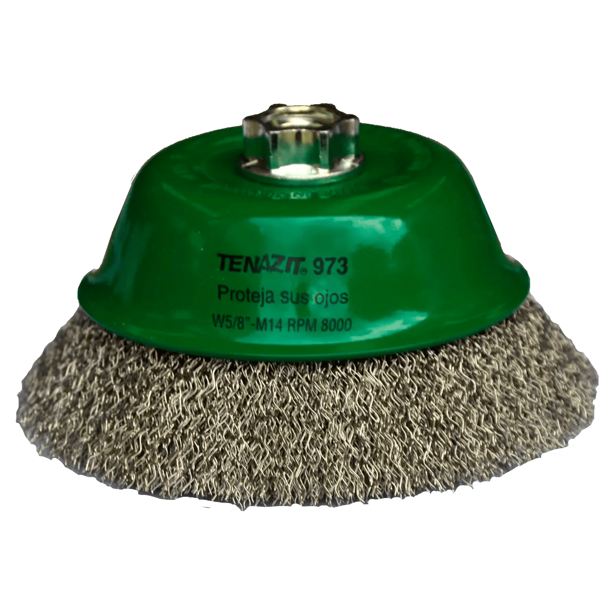 Cepillo tipo copa ondulado de 125 x 0.30 x MR mm para limpieza de superficies de acero inoxidable y remoci¢n de soldadura, pintura, corrosi¢n, fundici¢n y cualquier adherencia Pro Weld Industrial