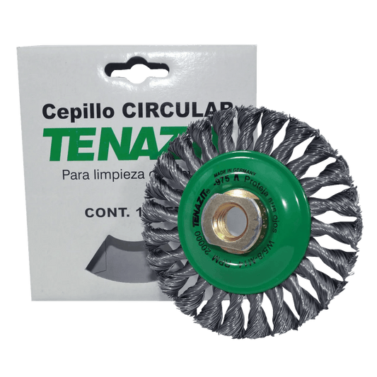 Cepillo circular trenzado de 100 x 0.356 x MR mm para limpieza de superficies met licas y remoci¢n de soldadura, pintura, corrosi¢n, fundici¢n y cualquier adherencia Pro Weld Industrial