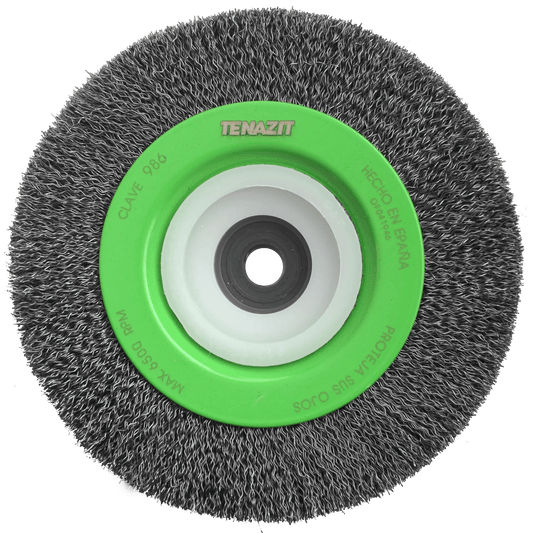 Cepillo circular ondulado de 150 x 0.356 x ME mm para limpieza de superficies met licas y remoci¢n de soldadura, pintura, corrosi¢n, fundici¢n y cualquier adherencia Pro Weld Industrial