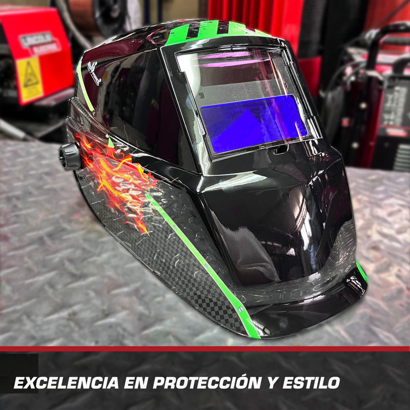 Careta Electrónica Lincoln Electric Red Force Mr Nitro Color Pro Weld Industrial