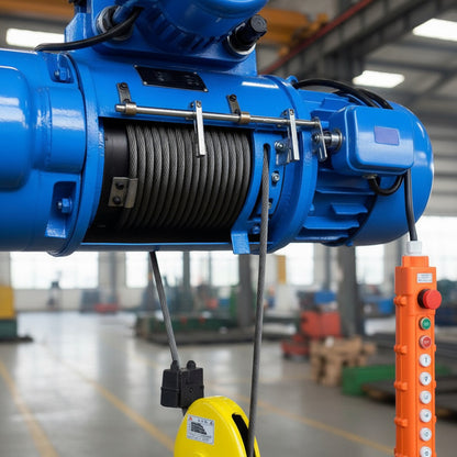 Polipasto Electrico De Cable 5 Toneladas Con 6 Metros, 440v Azul 1