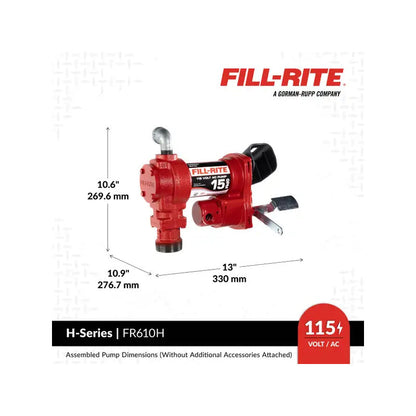 Bomba Transferencia Combustible 115 V Ac 15 Gpm Fill Rite Pro Weld Industrial