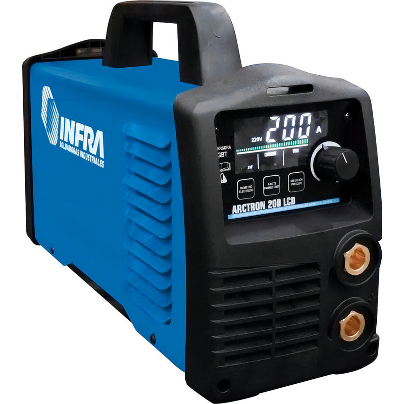 Soldadora Inversora Infra Arctron 200 Lcd 30-200amp Azul Pro Weld Industrial