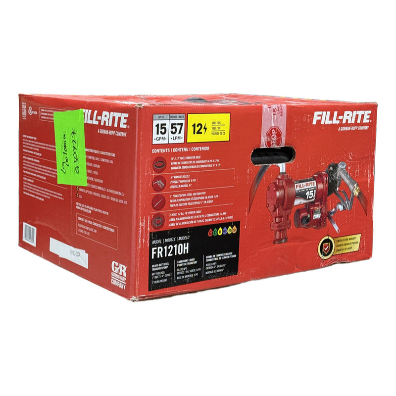Bomba Transferencia De Combustible 12 Volts Fill Rite 15 Gpm Pro Weld Industrial