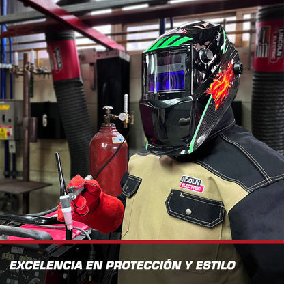 Careta Electrónica Lincoln Electric Red Force Mr Nitro Color Pro Weld Industrial