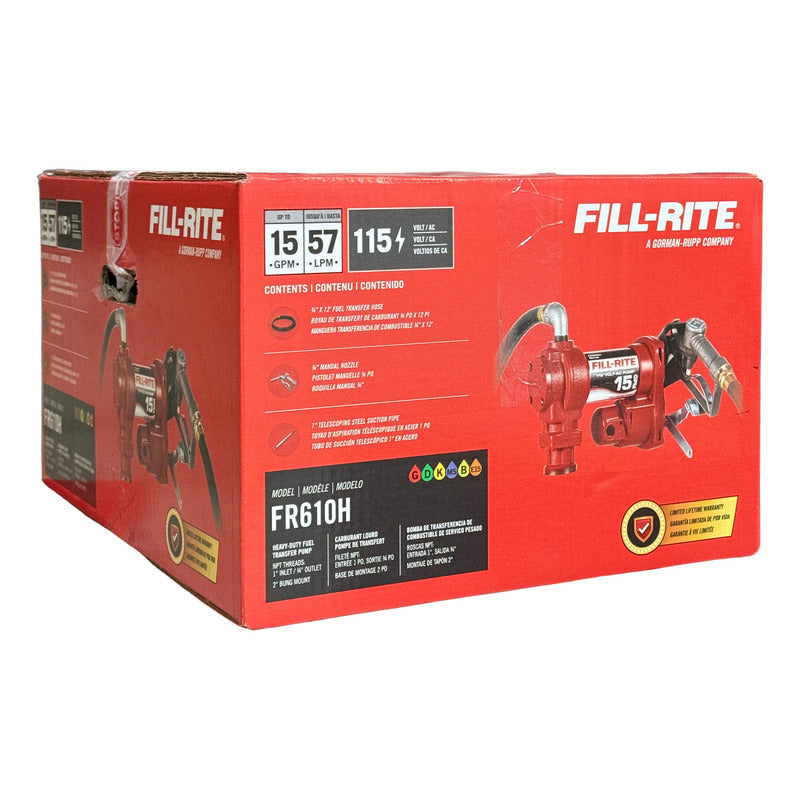 Bomba Transferencia Combustible 115 V Ac 15 Gpm Fill Rite Pro Weld Industrial