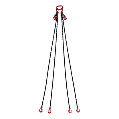 Cadena 1/4 X 8 Pies Cuatro Ramales Con Funcion De Recorte Negro Pro Weld Industrial