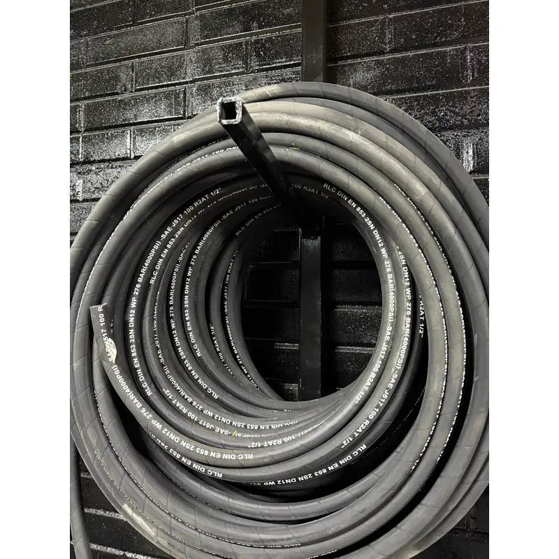 Manguera Hidraulica De 1/2 R2at 4000 Psi 50 Metros Rlc Negro RLC