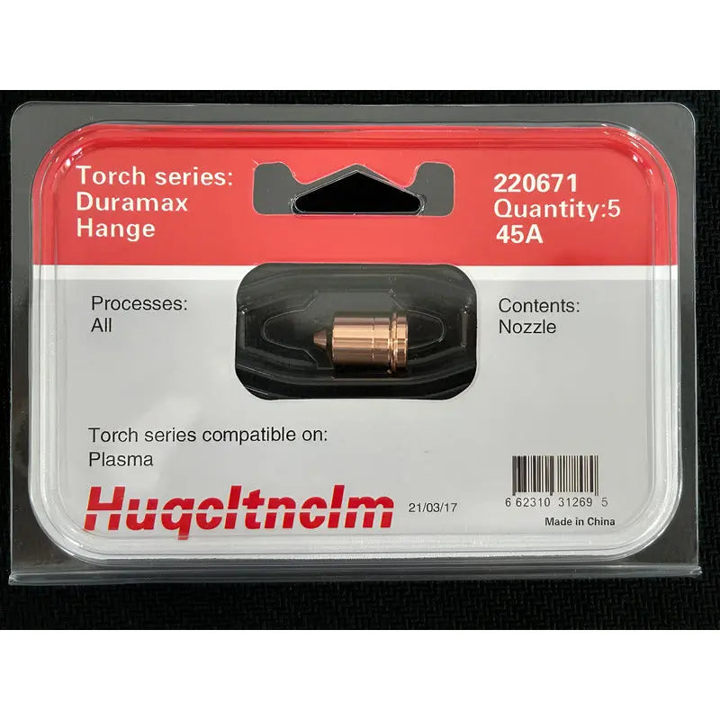 5 Boquillas Para Plasma Hypertherm 220671 De 45 Amps RLC