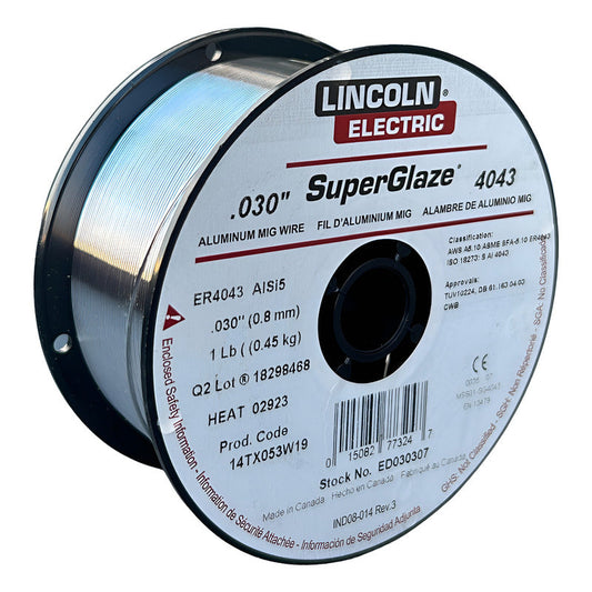 Micro Alambre Aluminio 4043 Lincoln .030  1 Lb/0.454 Kg. Pro Weld Industrial