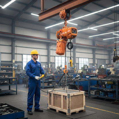 Polipasto Electrico De Cadena Con Gancho 2t/6m 220/440v 3f Naranja 1