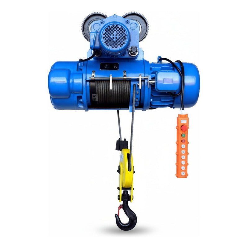 Polipasto Electrico De Cable 5 Toneladas Con 6 Metros, 440v Azul 1