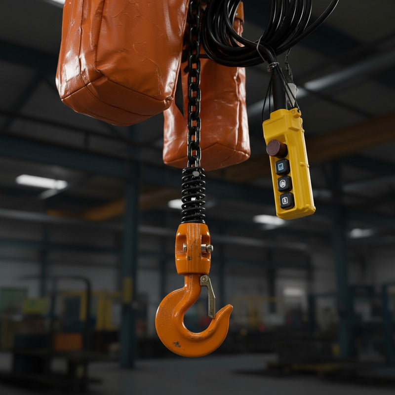 Polipasto Electrico De Cadena Con Gancho 2t/6m 220/440v 3f Naranja 1