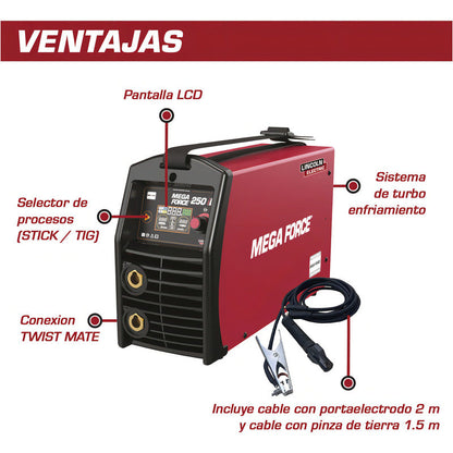 Inversor Para Soldar Mega Force 250 Id De Lincoln Electric Pro Weld Industrial
