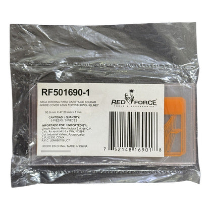 Mica Interna Para Careta Red Force Rf501690 Paq. 5 Piezas Pro Weld Industrial
