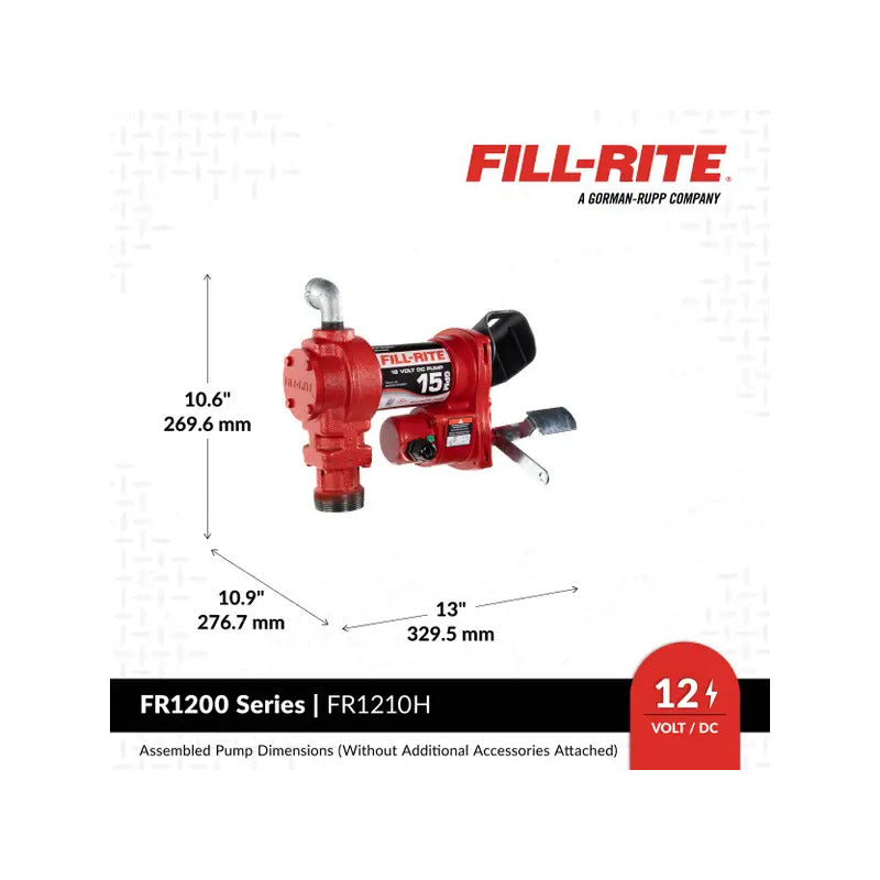 Bomba Transferencia De Combustible 12 Volts Fill Rite 15 Gpm Pro Weld Industrial