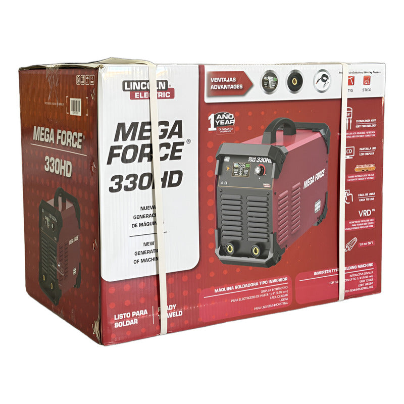 Soldadora Mega Force Inverter 330 Hd LINCOLN ELECTRIC