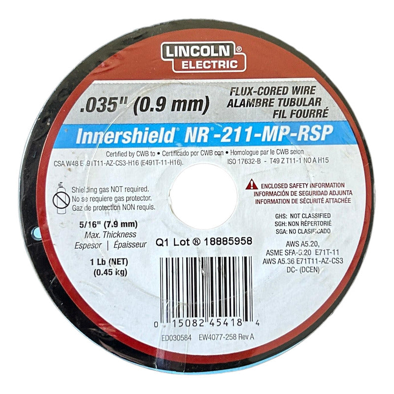 Micro Alambre Flux Cored Lincoln .035 1 Lb Pro Weld Industrial