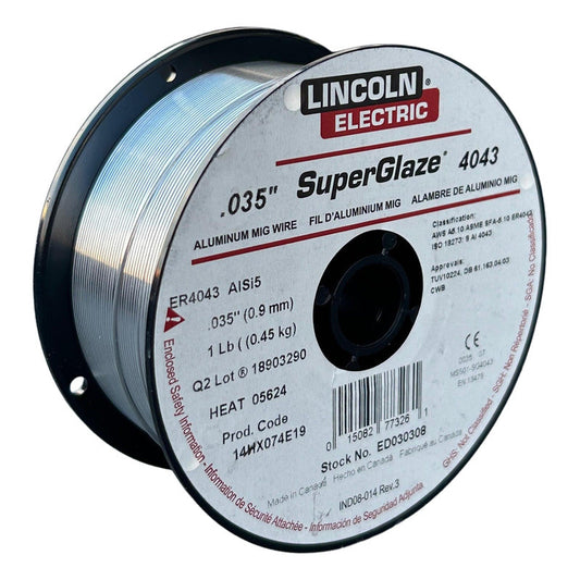 Micro Alambre Aluminio 4043 Lincoln .035 1 Lb/0.454 Kg. Pro Weld Industrial