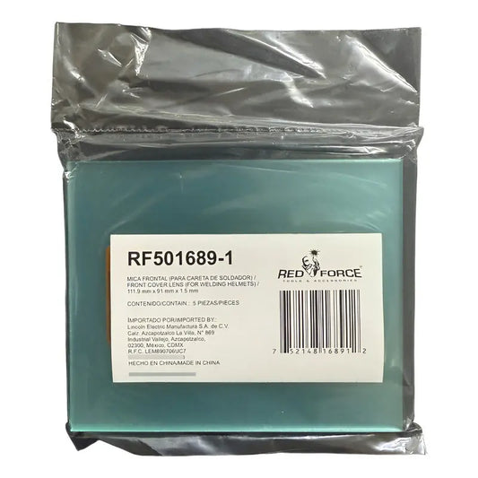 Mica Frontal Para Careta Red Force Rf501689 Paq.con 5 Piezas Transparente Pro Weld Industrial