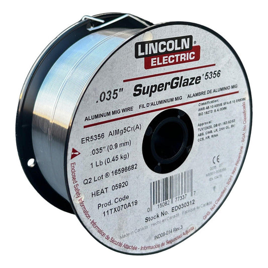 Micro Alambre Aluminio 5356 Lincoln .035  1 Lb/0.454 Kg. Pro Weld Industrial