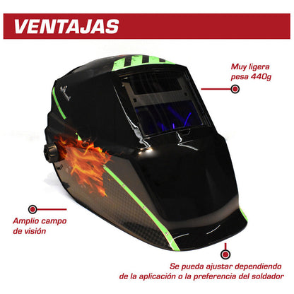 Careta Electrónica Lincoln Electric Red Force Mr Nitro Color Pro Weld Industrial