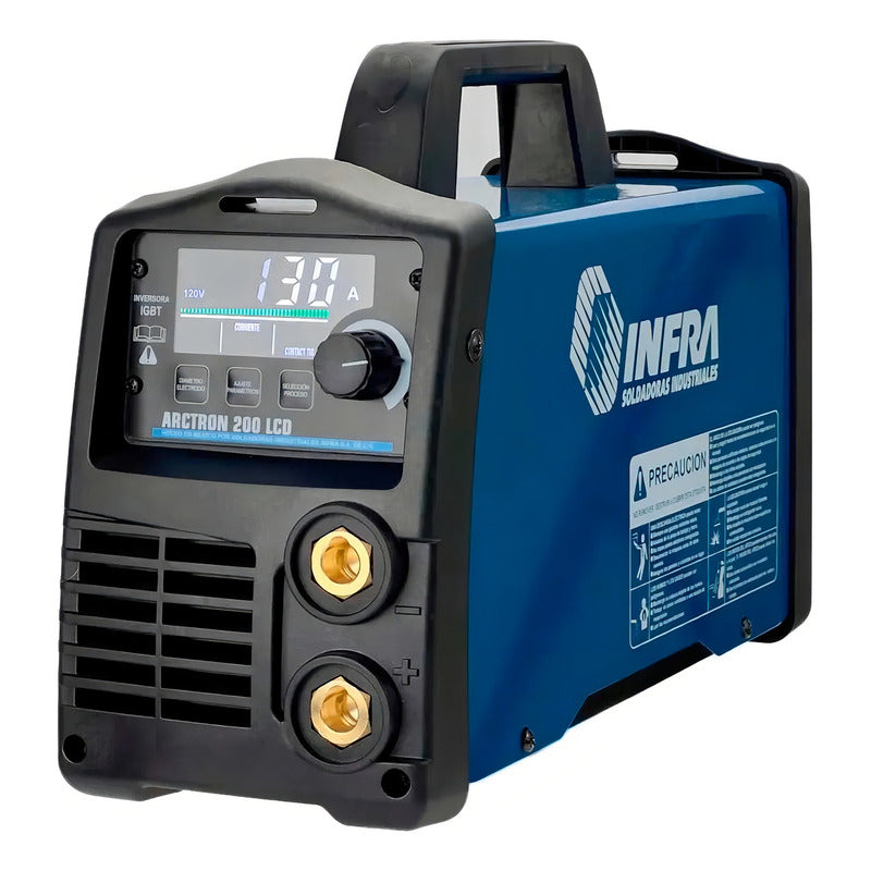 Soldadora Inversora Infra Arctron 200 Lcd 30-200amp Azul Pro Weld Industrial