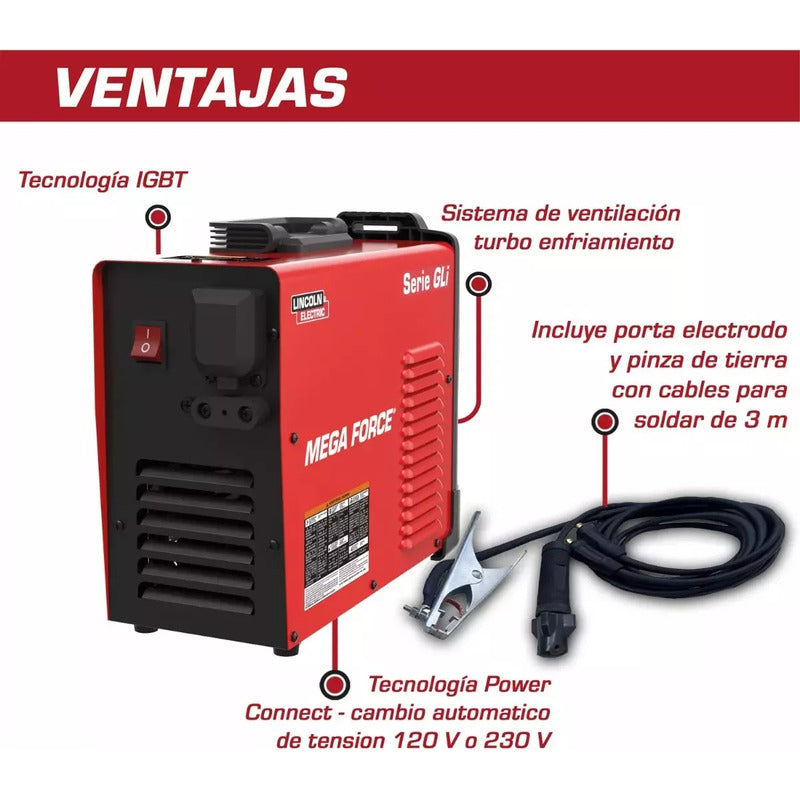Soldadora Lincoln Electric Mega Force Gli 175 E Pro Weld Industrial