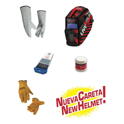 Soldadora Power Mig 210 Lincoln Electric Paquete Rf501184 Rojo Pro Weld Industrial
