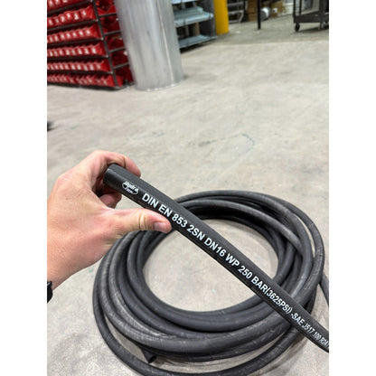 Manguera Hidraulica De 5/8  3,625 Psi Rlc 10 Metros Negro Pro Weld Industrial