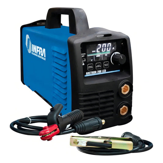 Soldadora Inversora Infra Arctron 200 Lcd 30-200amp Azul Pro Weld Industrial