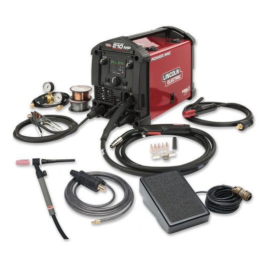 Soldadora Power Mig 210 Lincoln Electric Paquete Rf501184 Rojo Pro Weld Industrial